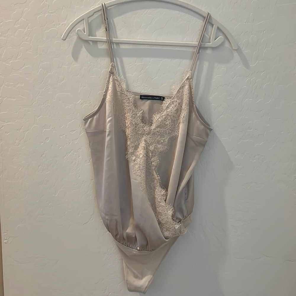 Abercrombie & Fitch Cream Lace Bodysuit